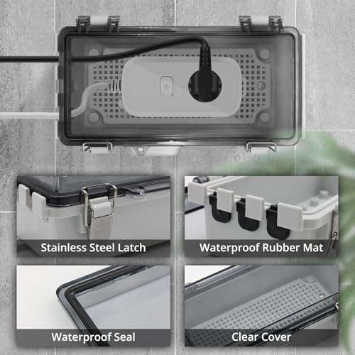 XGGYA Mini Outdoor Extension Cord Cover Box for Outside Outlet Plug Cover by XGGYA - Used condition - Image 5