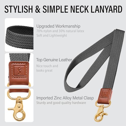 Fishent Cordão Elástico Para Pescoço, Cordão Fofo Para Chaveiro Para Mulheres, Homens, Professores,