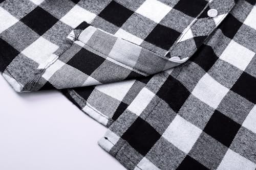 Image of Betusline Boy and Men Button Down Plaid Shirt
