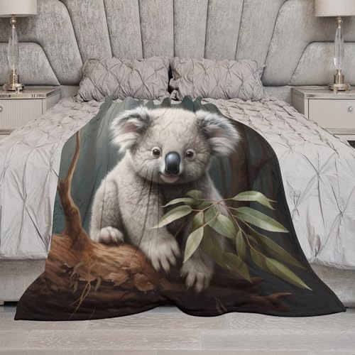 Couverture de salon koala en flanelle jeté de lit pour canapé 180x200cm - 7