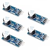Hauptfarbe: Blau. Oiyagai 5 x passives Buzzer-Alarmmodul für Arduino, DC 3,3-5 V, Trigger mit niedriger Stufe