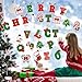 Whaline Christmas Letters Combo Pack Set Cute Xmas Big Font Alphabet Letters Numbers Symbol Cut Outs with 100Pcs Glue Points for Home School Classroom Party, 92Pcs
