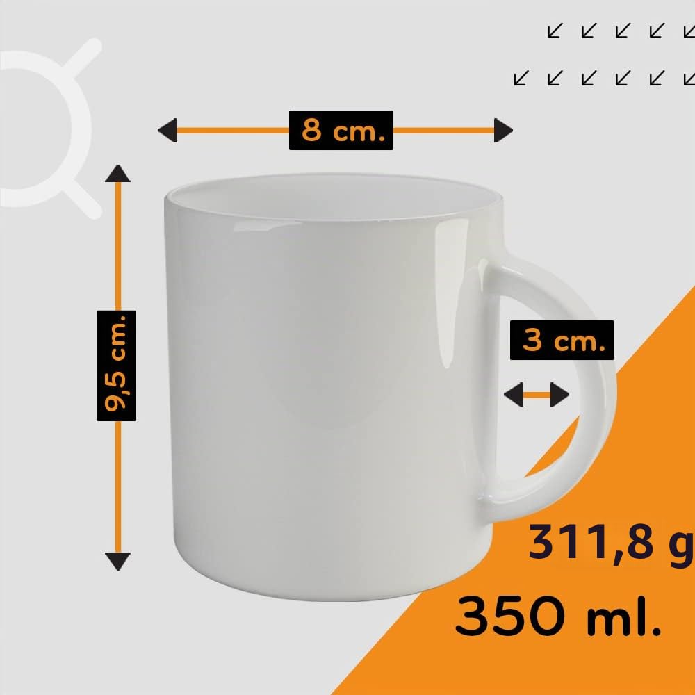 36 tazze in ceramica bianca a sublimazione con impugnatura | Capacità 350 ml (11 oz) | Categoria AAA | Sicure per microonde e lavastoviglie | Compatibili con Cricut®