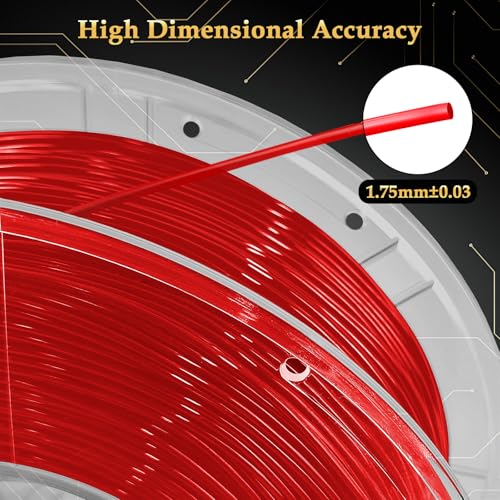 Image of YOYI YOYI 3D Printer Filament, 1.75mm TPU, 0.8KG Spool, Dimensional Accuracy + /- 0.03 mm, Soft, Elastic (Red)