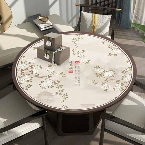 YQkasj ���ؕ� pu �J���[6 ���E���h �e�[�u���}�b�g �ƒ�p R60cm �h�� �h�� �ϔM �e�[�u���N���X ������� �h�� �_�C�j���O �f�X�N�}�b�g ���_�� �a ���� �C���e���A