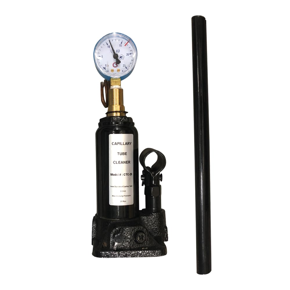 3S SuperSamaStore Pompa Idraulica Pulisci Capillari, Pompa Portatile con Manometro per Pulizia e Sblocco Capillari o Tubazioni in Rame, Strumento Professionale per Pulire Tubi di Circuiti Refrigerati