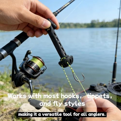 Magnetic Fly Fishing Knot Tool, Fly Threader Tool with Cone Tip for Small Hook Rigging, Quick Knot Tying Tools for Tippet Line, Compact Fly Fishing Accessories for Anglers (1) - 5