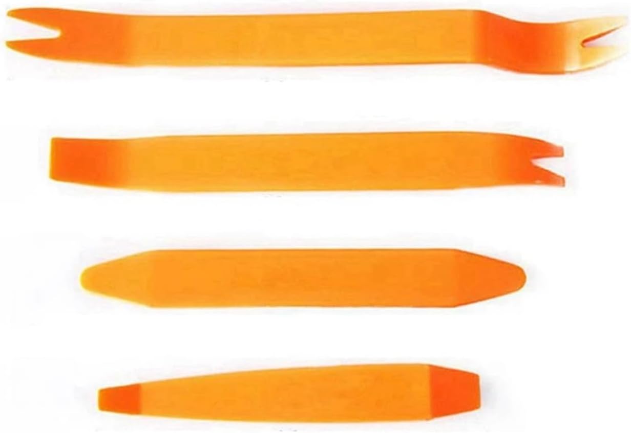 Auto Door Clip Panel Trim Removal Tool Kits Navigation Plastic Seesaw Conversion Tool Car Removal Trim Clip Dashboard RepairTool(4PCS Yellow)
