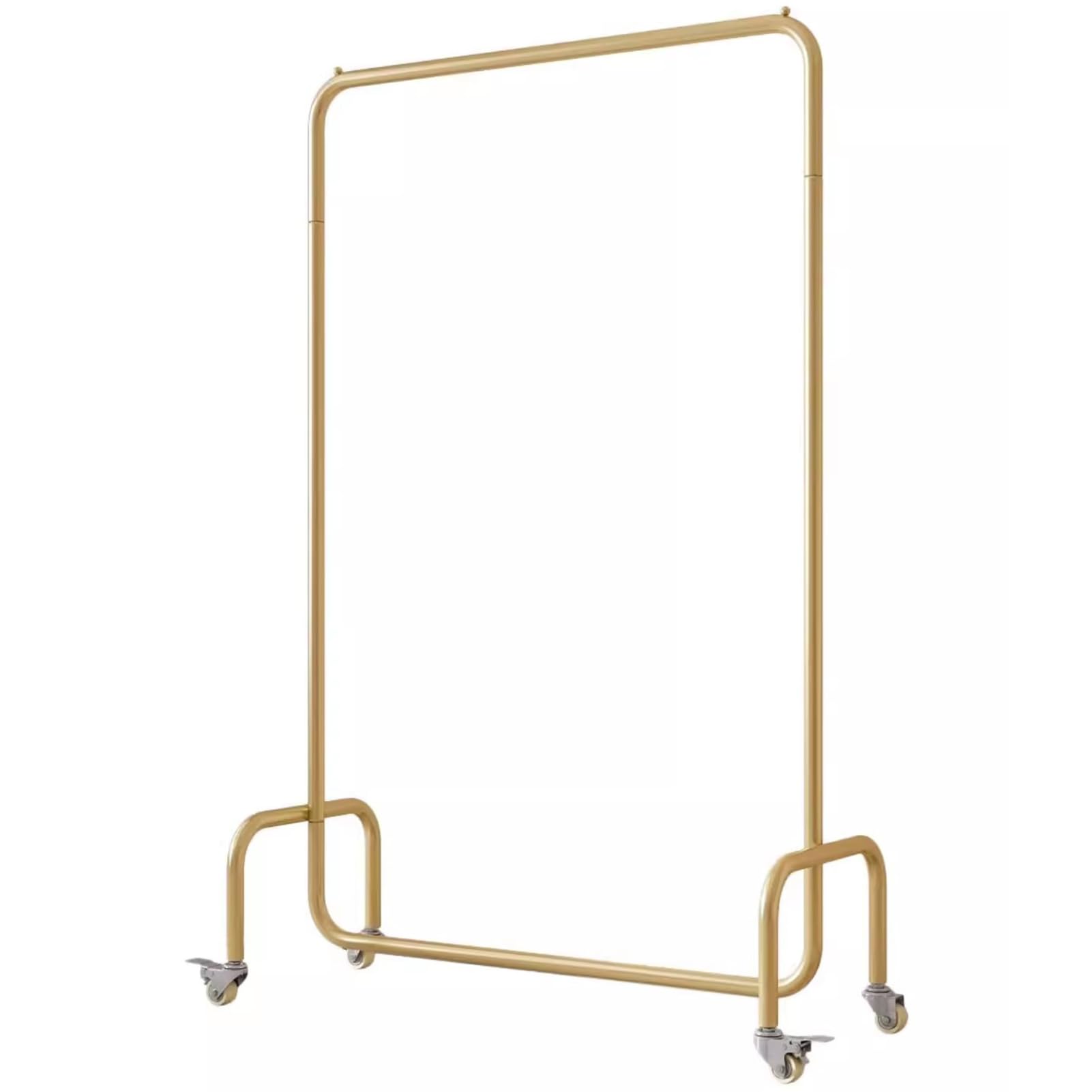 Portant à vêtements robuste doré 130kg à roulettes pour cintre