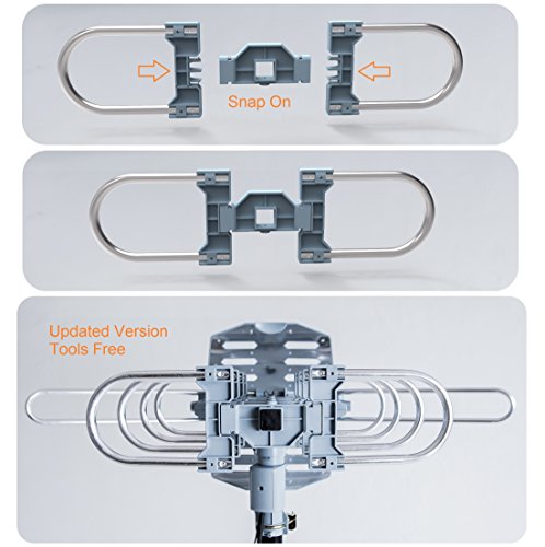Antenne TNT extérieure 150 miles avec télécommande et support de fixation inclus - 3
