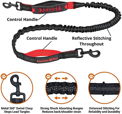 Pawzitive Petz Dog Walking Belt with Hands Free Dog Lead, Dog Running Belt with Bungee Dog Lead, Dog Running Lead Hands Free, Running Dog Lead, Dog Walking Bag with Bungee Lead for Dogs