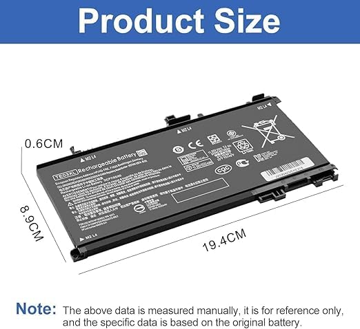 Indmird TE03XL Laptop Batterij voor HP Pavilion 15 Omen 15-BC000 15-BC015TX BC400NA BC006NA BC411TX BC406TX BC407TX BC408TX 15-AX033DX AX009NA AX001TX AX001NS AX008NS AX038NF [11.55V 61.6Wh