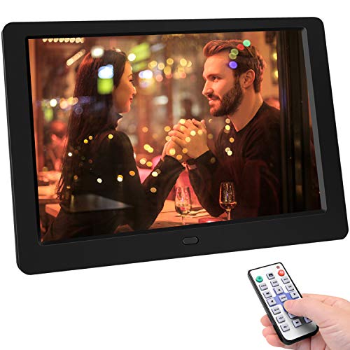 TENSWALL Digital Photo Frame, 10.1 inch Digital Picture Frame with Background Music, 1080P