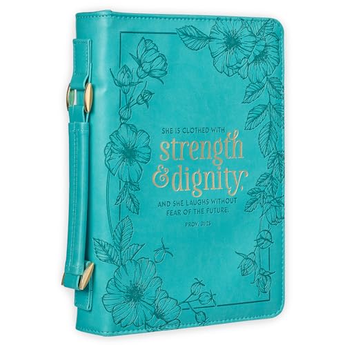 Christian Art Gifts Women's Fashion Bible Cover Strength and Dignity