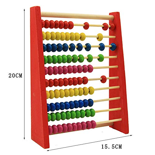 Jinjiang Kids 123 Learning Abacus Toy Math Manipulatives Numbers Counting Beads Educational Toys for Preschool Boys and Girls Toddlers Infant
