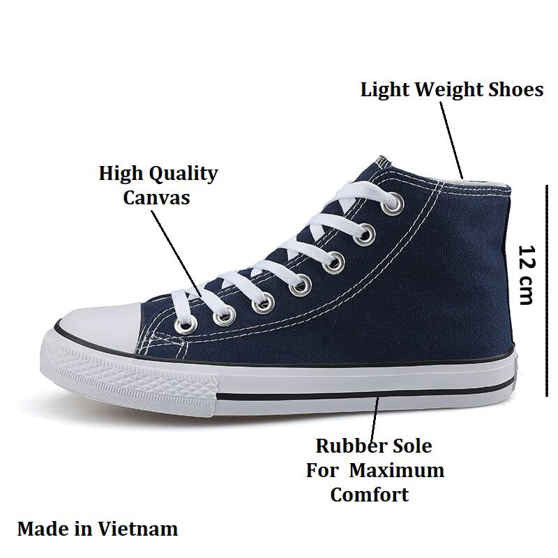 Image of Long High Top Canvas Men Sneakers