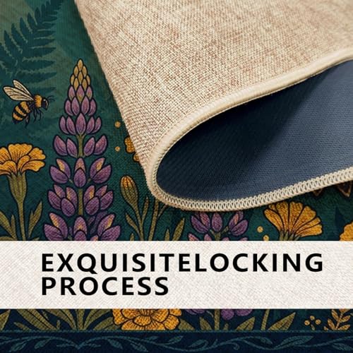 Paillasson colibri fleurs abeilles intérieur extérieur tapis porche lavable - 5