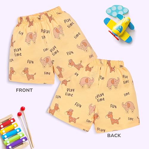 Image of LuvLap Baby Boys & Girls 100% Cotton Shorts Set Pack of 5