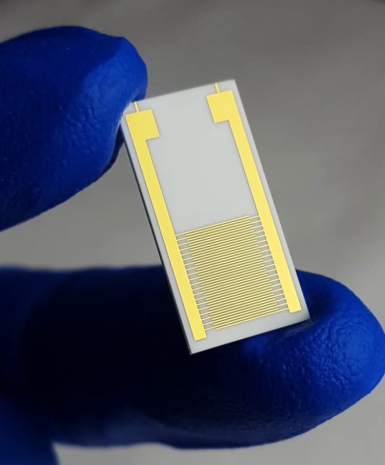 Electrodo interdigital cerámico de 10x20mm y 0.001mm para chip sensor, 5 piezas 2