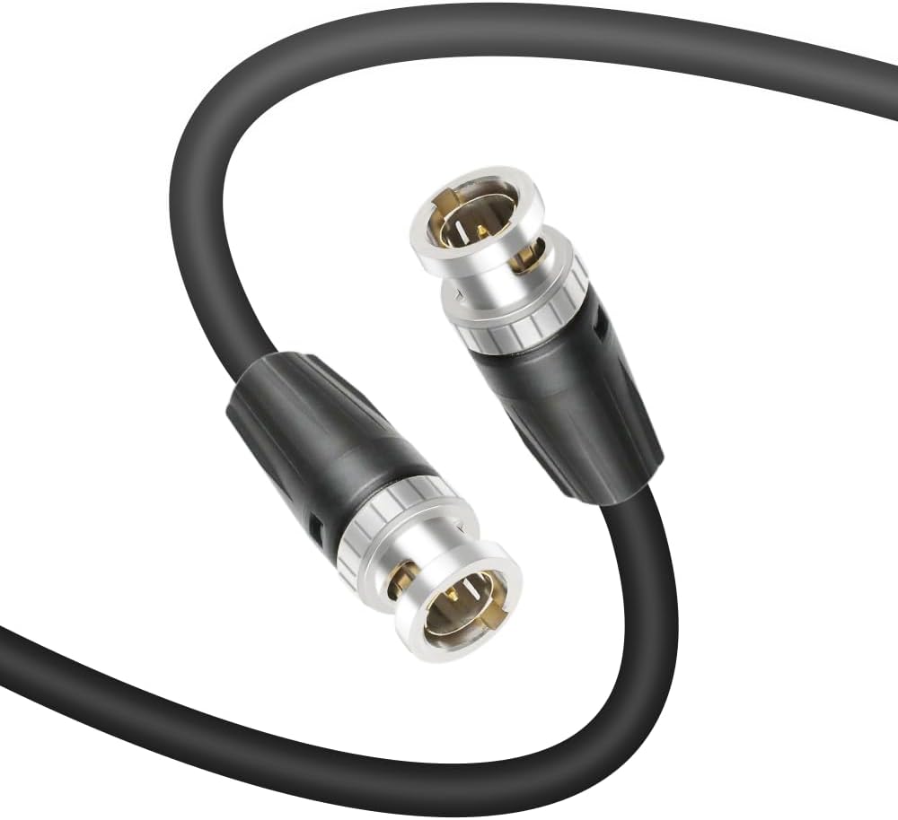 Alvin's Cables 12G HD SDI BNC to BNC Male Video Coaxial Cable for 4K Video Camera 1M