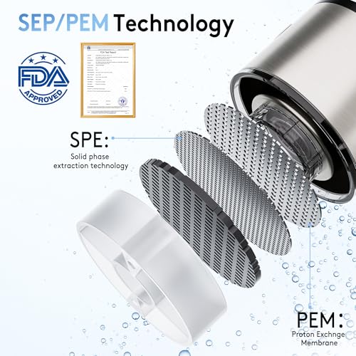 2025 New Hydrogen Water Bottle, 2800PPB in 3Min, SPE PEM Tech, Portable 16OZ, Rechargeable Hydrogen Water Bottle for Travel, Home, Office – Gift for Family & Friends - Image 4