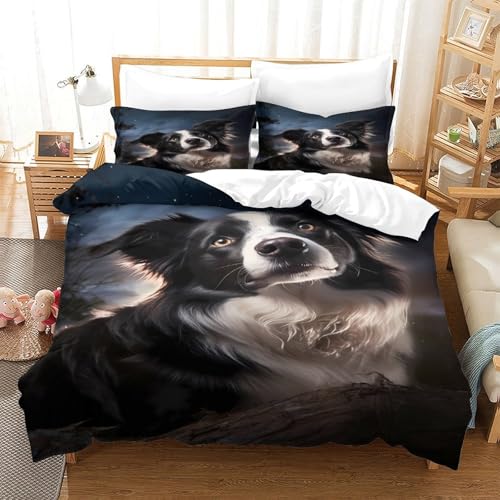 Parure de lit microfibre douce avec fermeture éclair lit double chic - 3