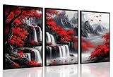 Red Forest Waterfalls Canvas...