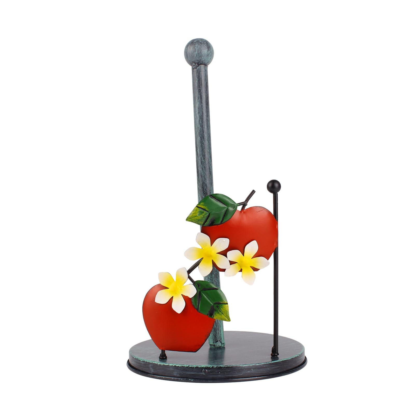 Vertical Tissue Holder Roll Paper Stand Flowers Christmas Iron Paper Towel Holder Napkin Stand for Kitchen Home Vertical Tissue Rack