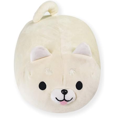 Amazon Co Jp Jema ジェマ 抱き枕 犬 マシュマロ アニマルクッション ぬいぐるみ もちもち ふわふわ 柔らか 可愛い プレゼント用 ベージュ おもちゃ