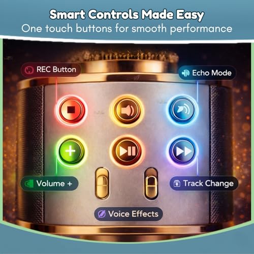 Image of Toy Imagine Rechargeable Karaoke Mic for Kids Wireless Bluetooth Mike for Singing, Practice Microphone for Kids, Music Singing Toy Birthday Gift for Boys & Girls 3+ (Assorted)