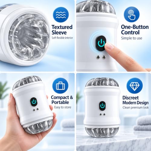 Portable Handheld Electric Body Massager | Cordless Rechargeable Muscle Relaxation Device | Compact Personal Massager for Back & Neck with Warm Heating | Quiet Motor, Lightweight Design | 3 Months Warranty-White - Image 3
