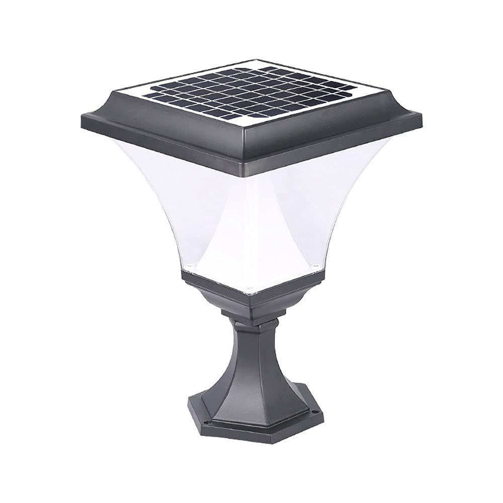 QIYHB Large-capacity Battery Solar Pillar Lamp Square Home Garden Light Outdoor Waterproof Wall Lamp For Garden Villa Waterproof LED Solar Pillar Lamps