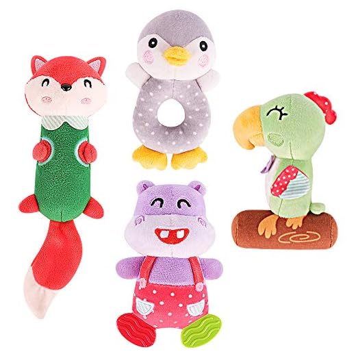 TUMAMA Soft Rattle Baby Toys Suitable for Newborn (4-PCS)