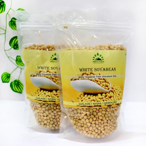 Image of Hillpure Organic White Soyabean | High Protein | Ancient Grain from Uttarakhand | 1 Kg + 1 Kg