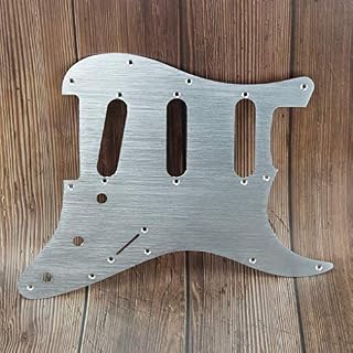 Fleor Pickguard à 11 trous en métal style SSS pour garde-boue électrique Stratocaster Style moderne Argenté - Les Beatles, Paul McCartney, John Lennon, RIngo Starr, George Harrison Fleor Pickguard à 11 trous en métal style SSS pour garde-boue électrique Stratocaster Style moderne Argenté – Image 2