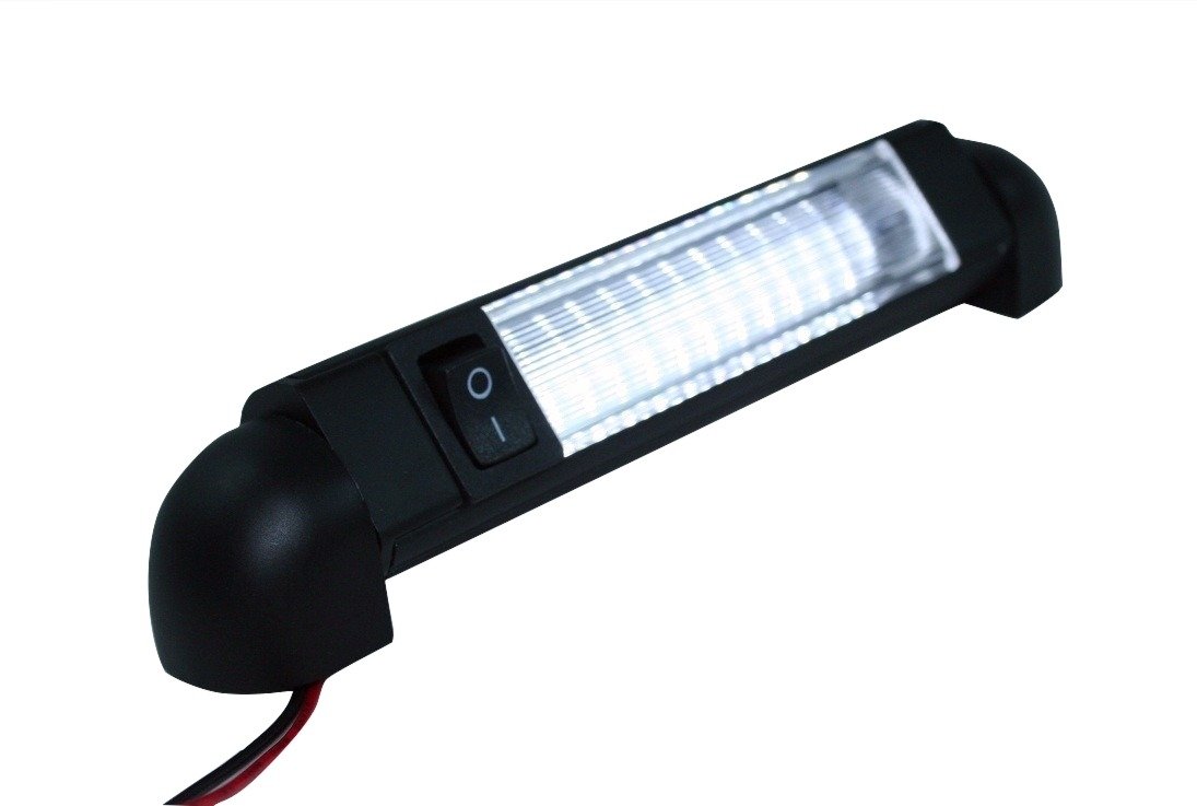 LED Bar Light - Pivoting, Water Resistant 12 Volt DC LED Courtesy Convenience lamp, 6" with on/Off Switch
