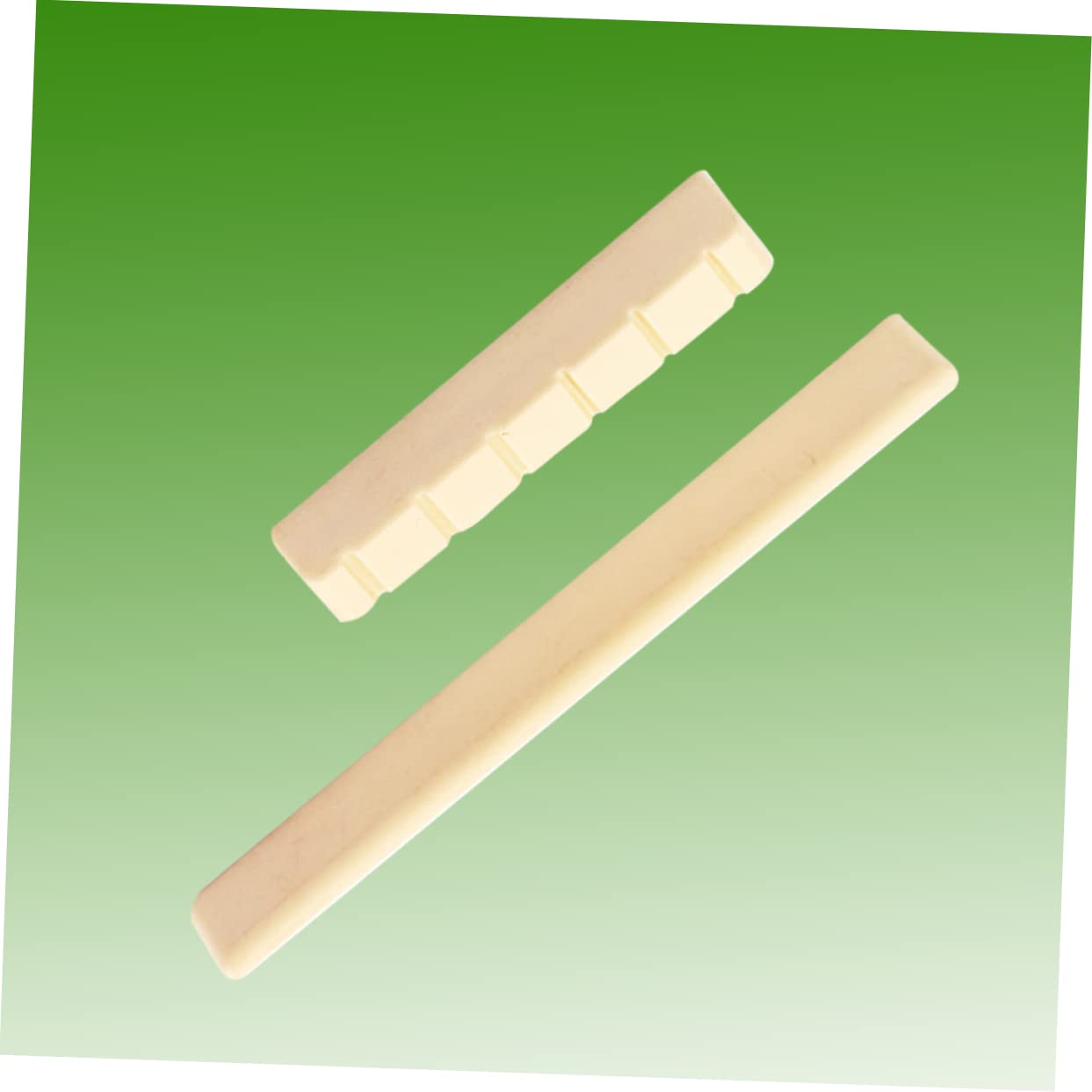 FAVOMOTO Classic Guitar Nut Saddle Set Yellow Guitar Bridge Saddle and Nut Replacement Parts for Classical Acoustic Guitars Easy to Cut to Size Random Style