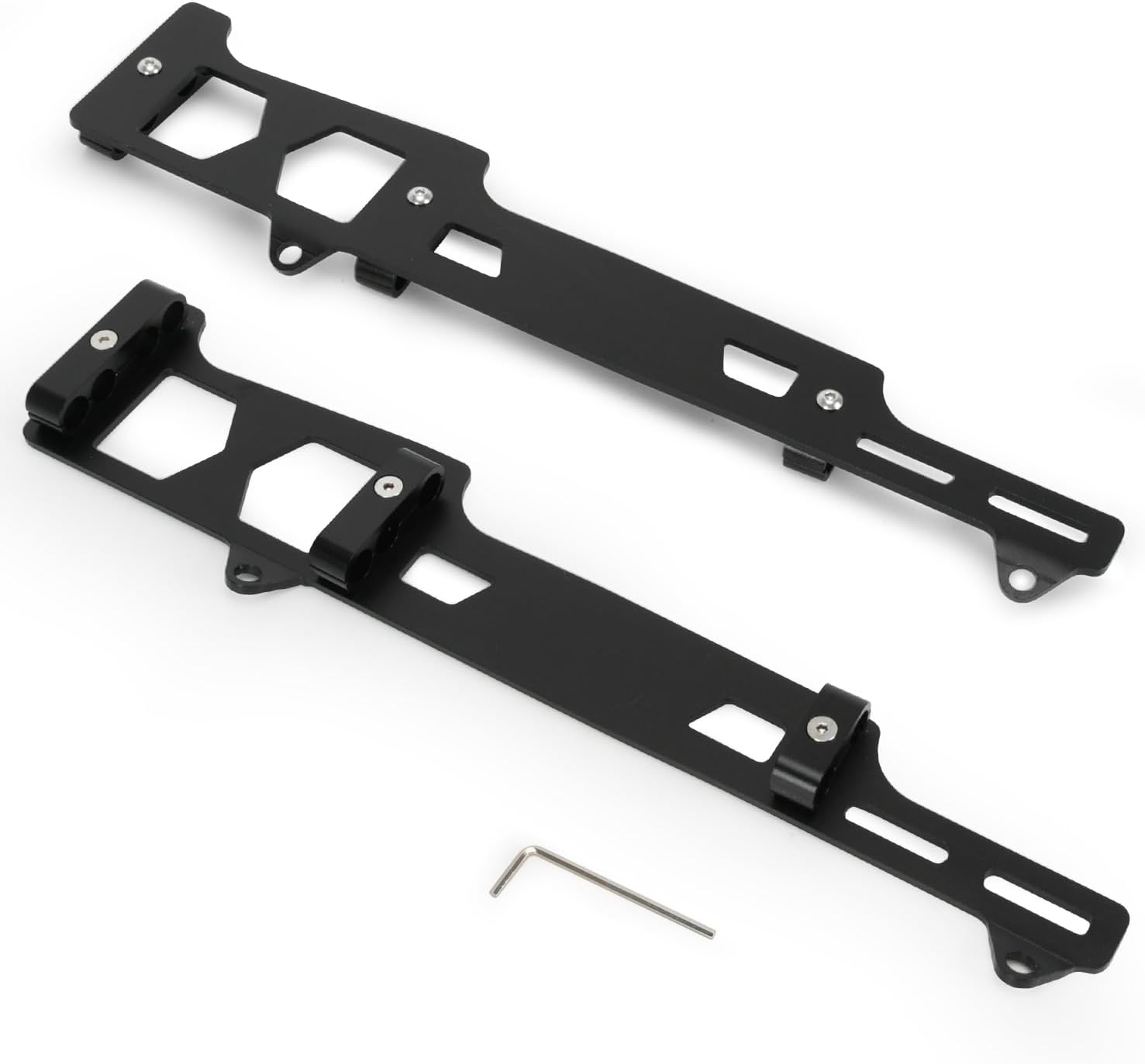 Linear Spark Plug Wire Looms Holders Brackets 4 Wire Compatible with Chevy Small Block SBC Engine (black)