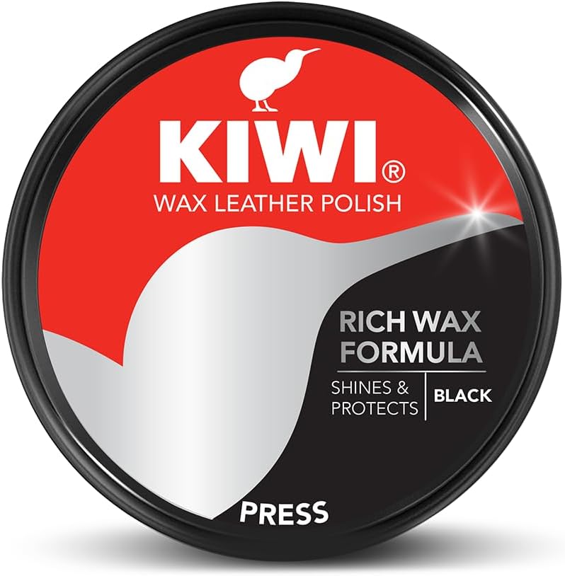 Kiwi Wax Shoe Polish | Renews and Protects Leather | For Black Leather (40 gm)