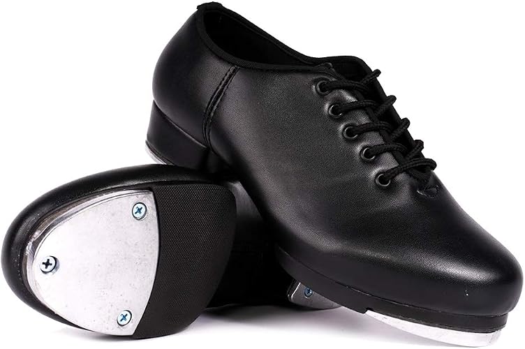 Scarpe Da Tip Tap Stringate Unisex – Modello Low Heel, Comode E Morbide, Ideali Per Bambini E Adulti - 4