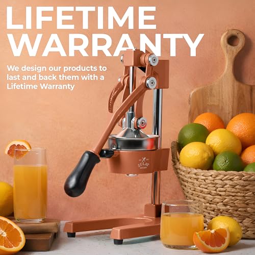 Image of Zulay Kitchen Cast Iron Juicer - Heavy Duty Manual Juicer with Detachable Strainers for Easy Cleaning, Orange Juice Press for Citrus Fruits, Perfect for Bartenders, Juice Lovers & Health Enthusiasts
