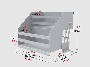 Kitchen Organizer Pull Down Cabinet Shelf, High Cabinet Lifting Basket Plate Organizer, Retractable Large Capacity Kitchen Storage Shelf Organizer for Cabinet