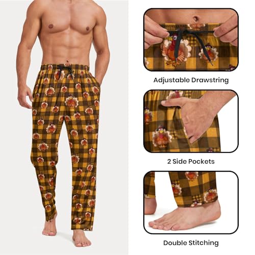 Mens Pajama Pants Soft Lounge Sleep Pants lightweight Pajama Bottoms for Men with Drawstring Pockets3
