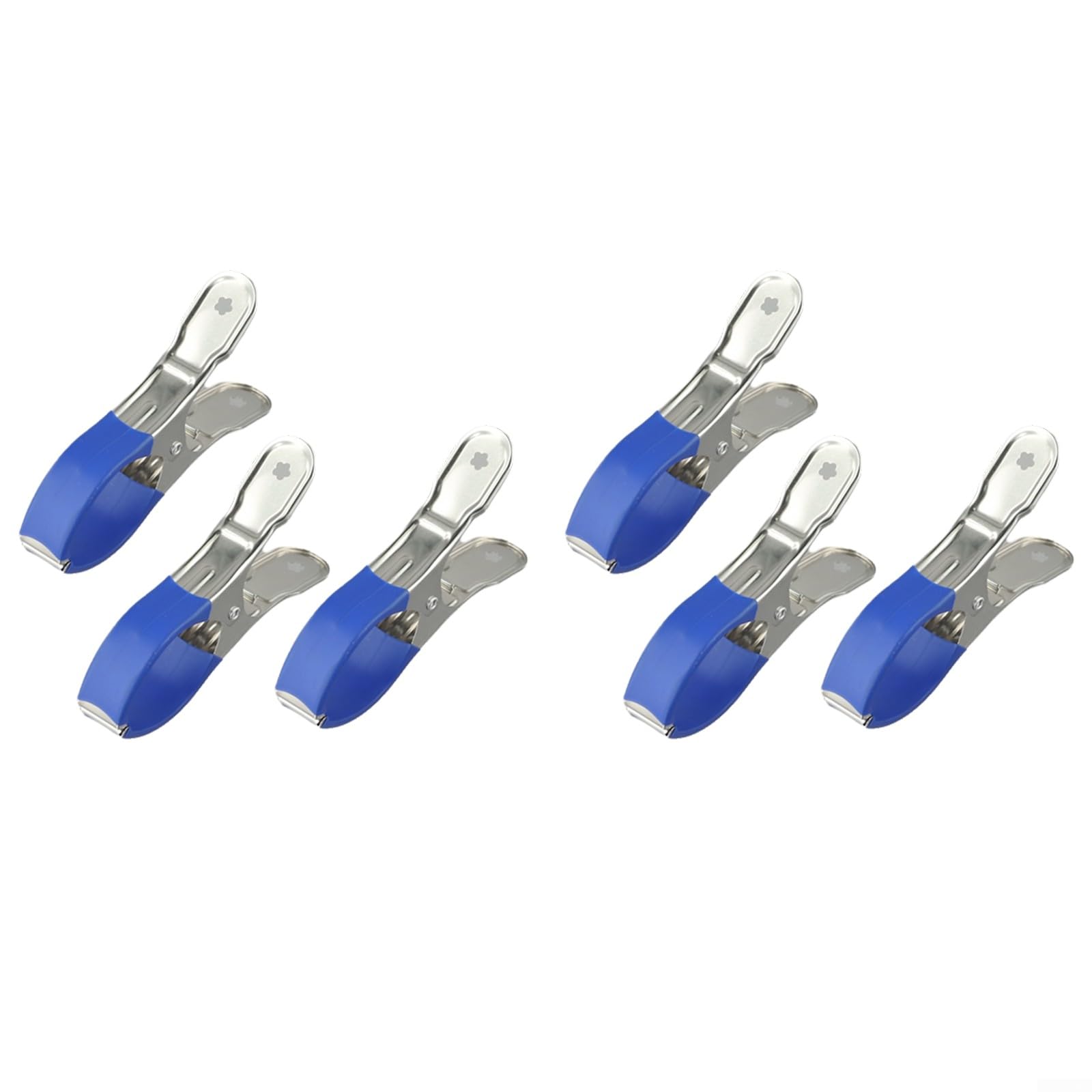 HpLive Stainless Steel Pool Cover Clips, Metal Clips for Pool Cover Clips, Windproof Pool Clips with Scratch for PROTECTION for Swimming Pool Covers (6 Pieces, Blue)
