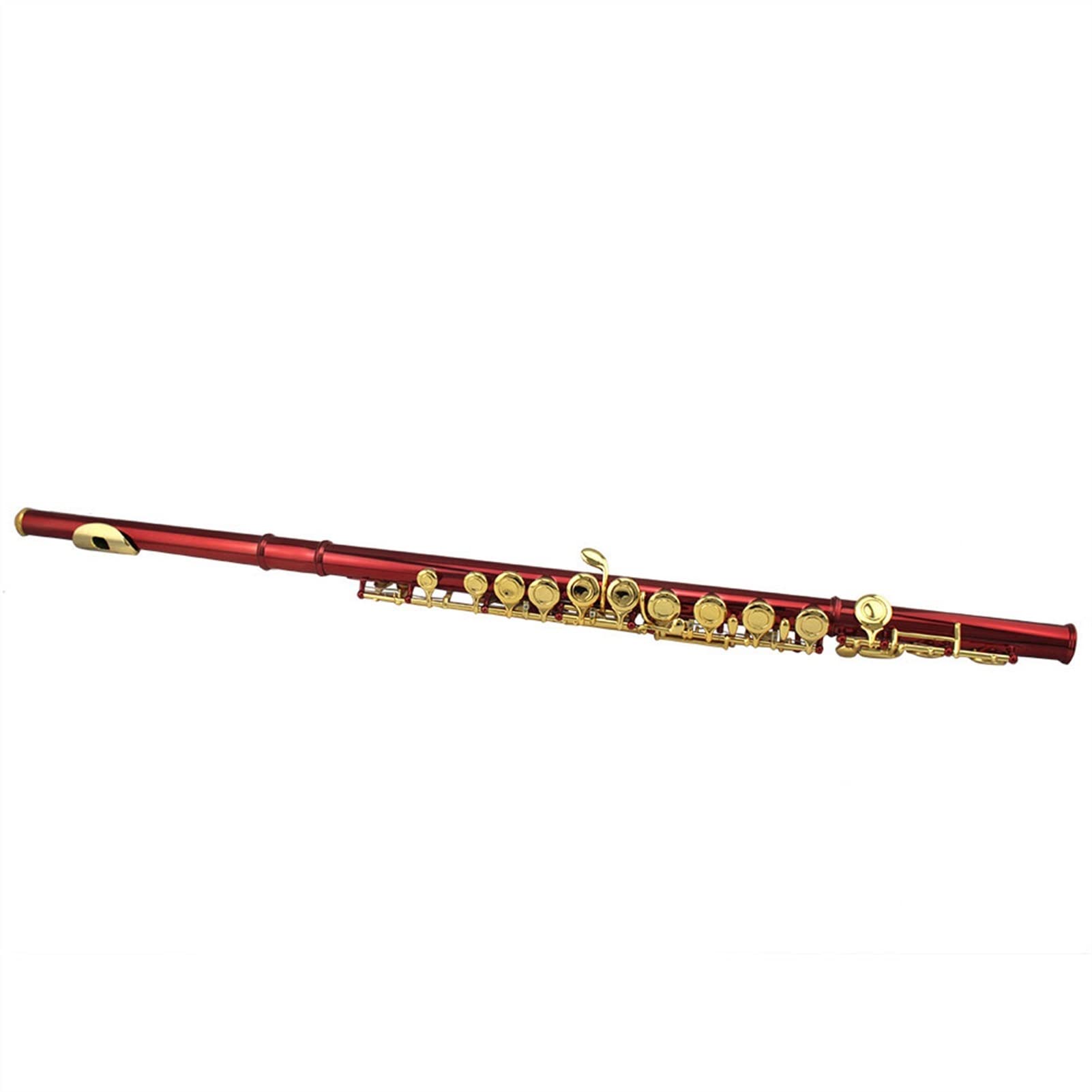 ZUZU Flauta Dominante Chapada En Oro del Cuerpo del Color Rojo del Agujero Cerrado del Grado Intermedio 16 Kit Flauta