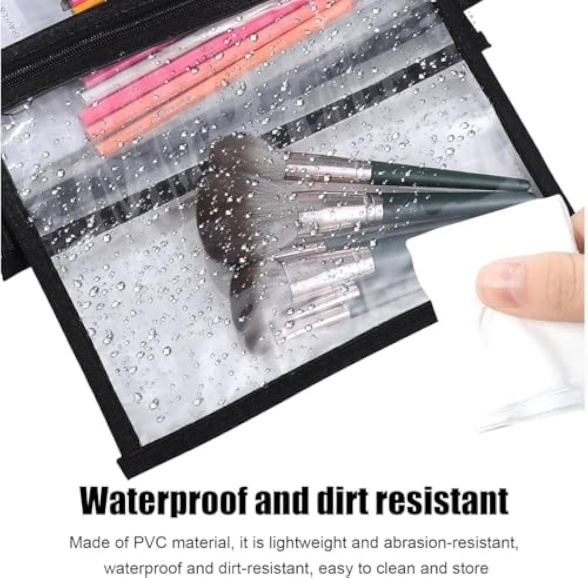 Clear Zipper Waterproof Pouches, Multi Purpose Storage Bags