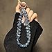 TENOC Beaded Phone Wrist Strap, Cellphone Lanyard Chain, Sparkling Wristlet Bracelet for Women, Navy Blue