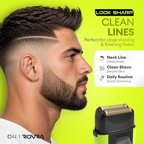 Image of ROVRA Professional Foil Shaver for Men, Cordless Bald Head Electric Razor