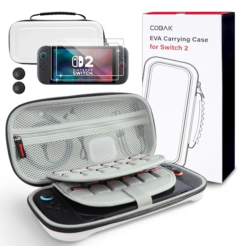 CoBak 3-in-1 Nintendo Switch 2 Case with 24 Cartridges & Screen Protectors