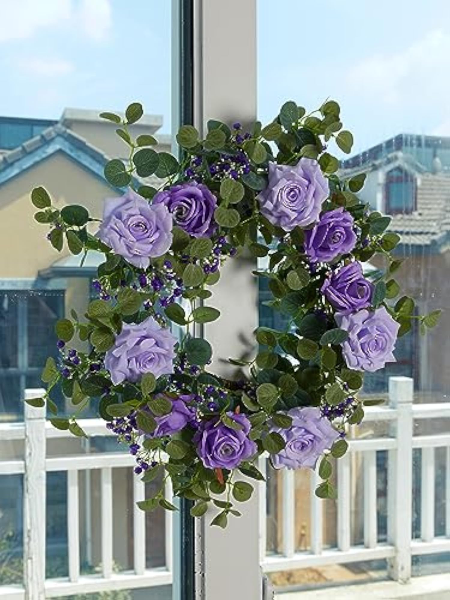 Artificial Eucalyptus Garland with Flowers, Wedding Decor